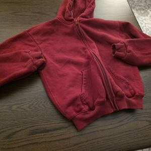 SKIMS Red Zip-Up Hoodie